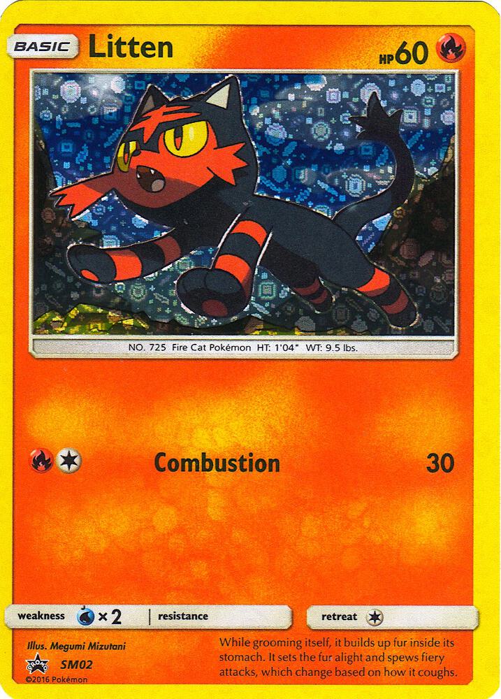 Litten - SM02 (General Mills Promo) SM02 — Miscellaneous Cards & Products (English Pokémon TCG card)
