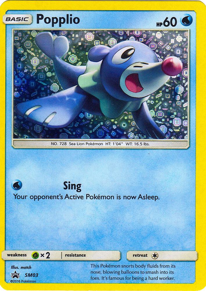 Popplio - SM03 (General Mills Promo) SM03 — Miscellaneous Cards & Products (English Pokémon TCG card)