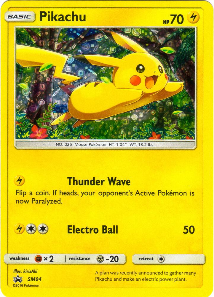 Pikachu - SM04 (General Mills) SM04 — Miscellaneous Cards & Products (English Pokémon TCG card)