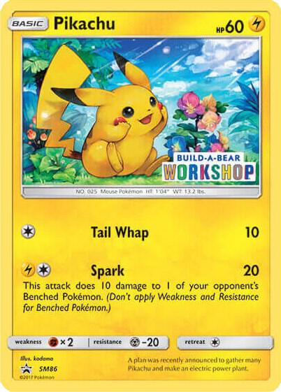 Pikachu - SM86 (Build-A-Bear Workshop Exclusive) SM86 — Miscellaneous Cards & Products (English Pokémon TCG card)