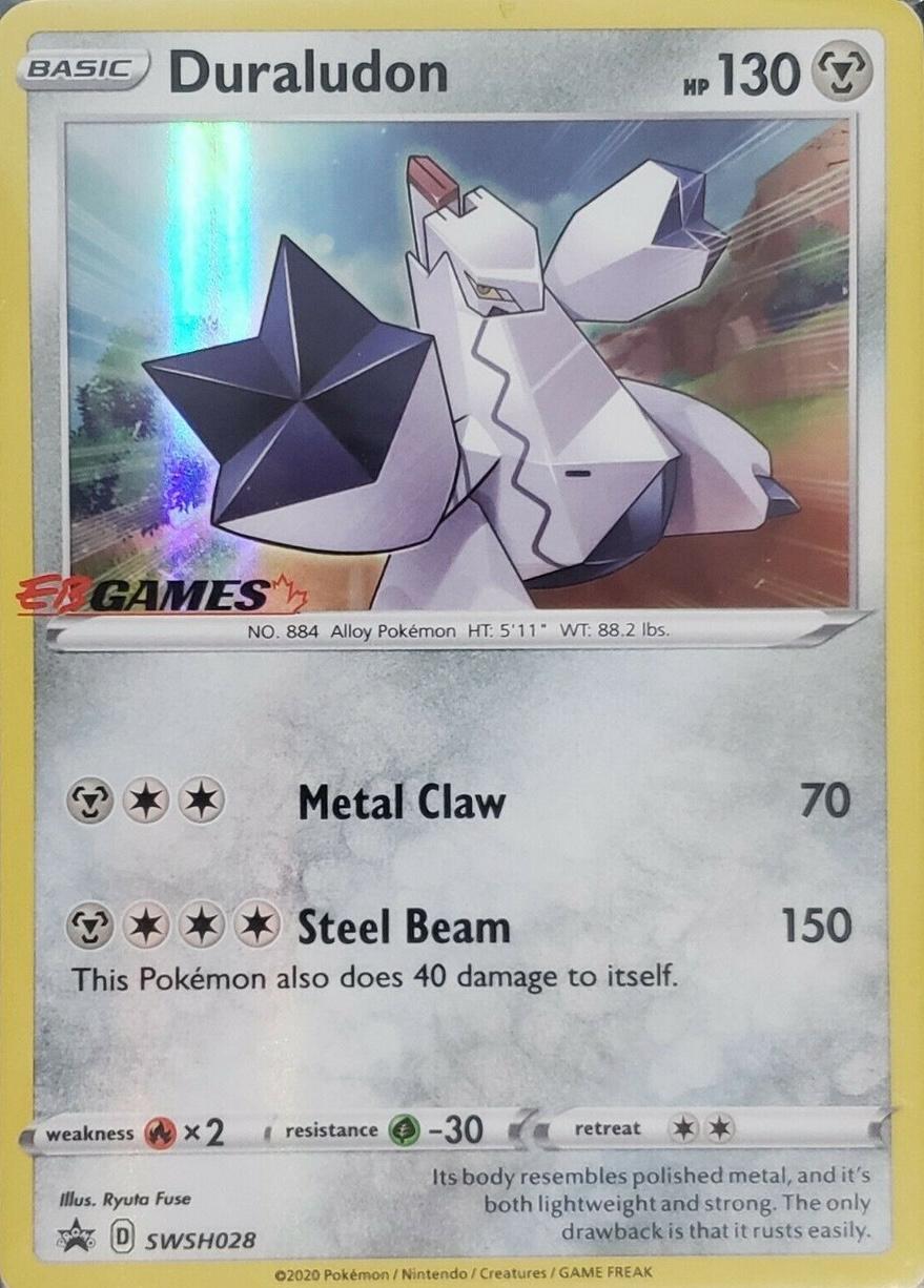 Duraludon - SWSH028 (EB Games Exclusive) SWSH028 — Miscellaneous Cards & Products (English Pokémon TCG card)