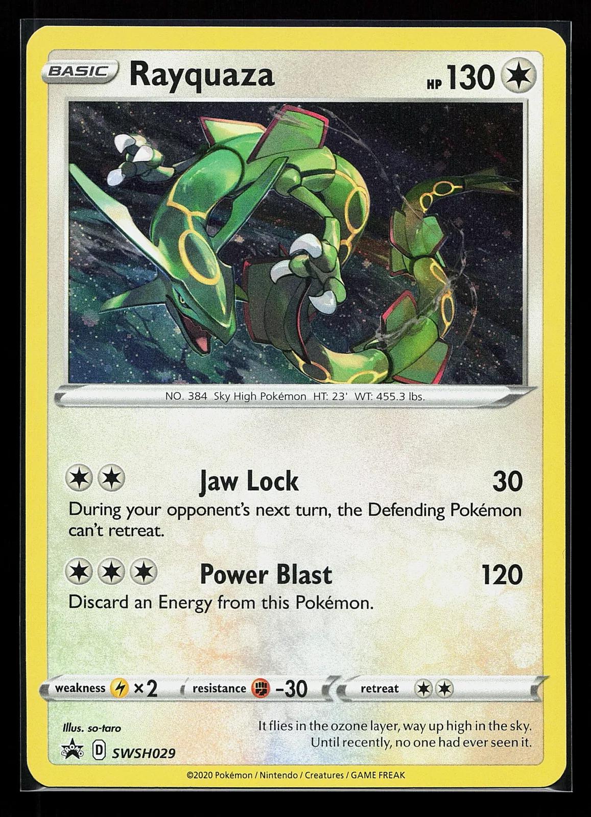 Rayquaza - SWSH029 (Pixel Cosmos Holo) SWSH029 — Miscellaneous Cards & Products (English Pokémon TCG card)