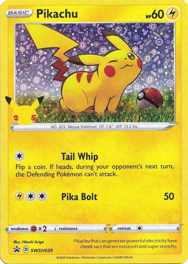 Pikachu - SWSH039 (General Mills) SWSH039 — Miscellaneous Cards & Products (English Pokémon TCG card)
