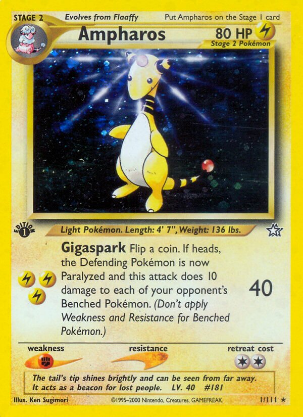 Ampharos 001/111 — Neo Genesis (English Pokémon TCG card)