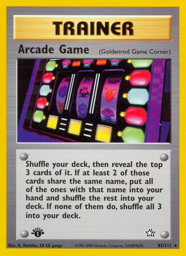 Arcade Game Pokémon TCG cards