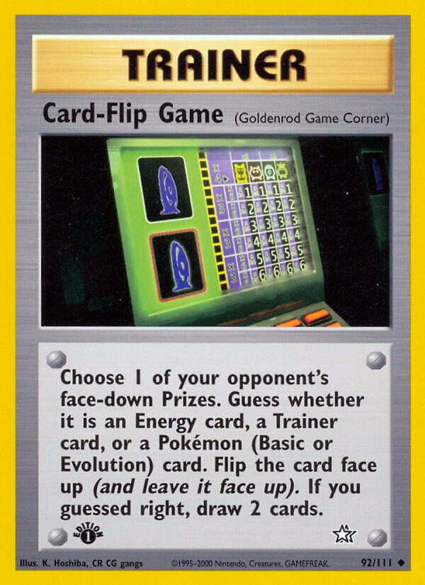 Card-Flip Game Pokémon TCG cards