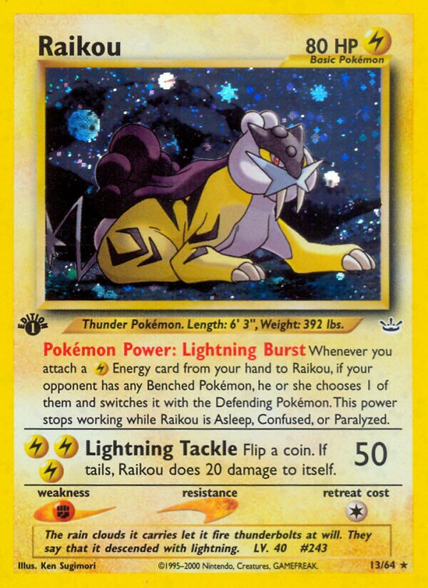 Raikou 013/66 — Neo Revelation (English Pokémon TCG card)