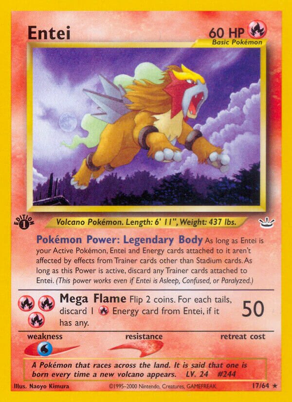 Entei 017/66 — Neo Revelation (English Pokémon TCG card)