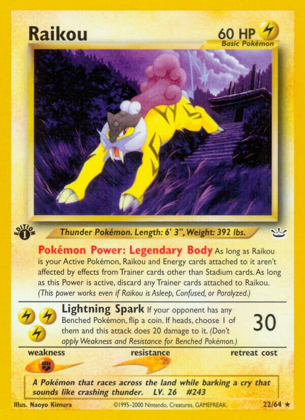 Raikou 022/66 — Neo Revelation (English Pokémon TCG card)