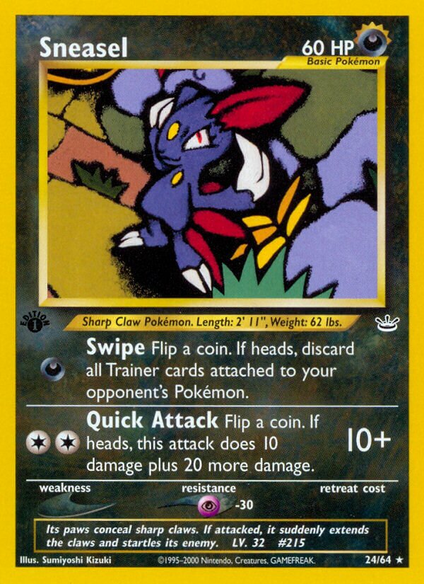Sneasel 024/66 — Neo Revelation (English Pokémon TCG card)