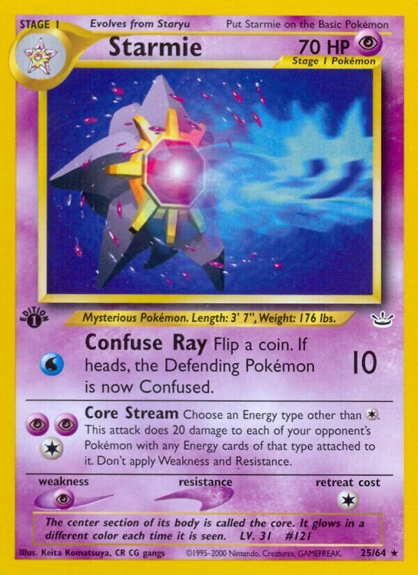 Starmie 025/66 — Neo Revelation (English Pokémon TCG card)