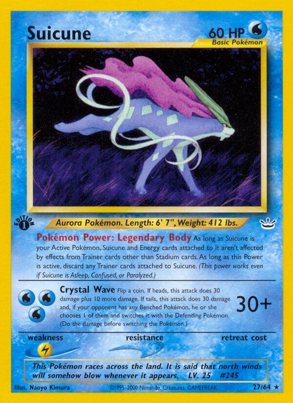 Suicune 027/66 — Neo Revelation (English Pokémon TCG card)