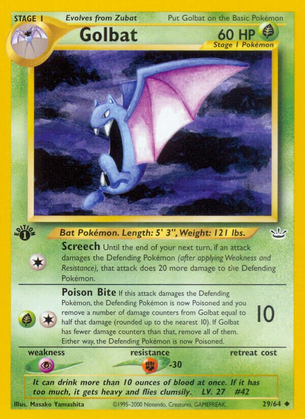 Golbat 029/66 — Neo Revelation (English Pokémon TCG card)