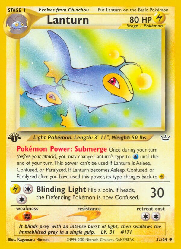 Lanturn 032/66 — Neo Revelation (English Pokémon TCG card)