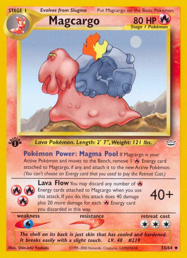 Magcargo 033/66 — Neo Revelation (English Pokémon TCG card)