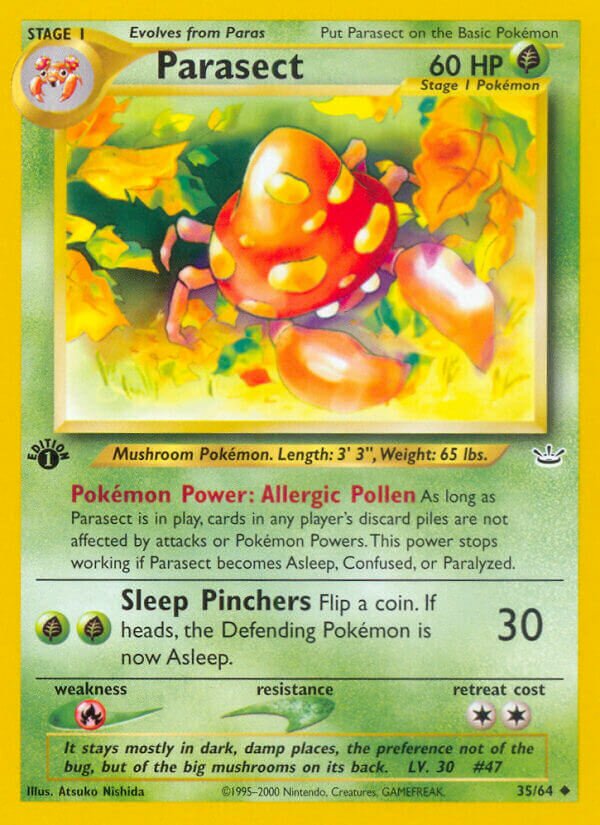 Parasect 035/66 — Neo Revelation (English Pokémon TCG card)