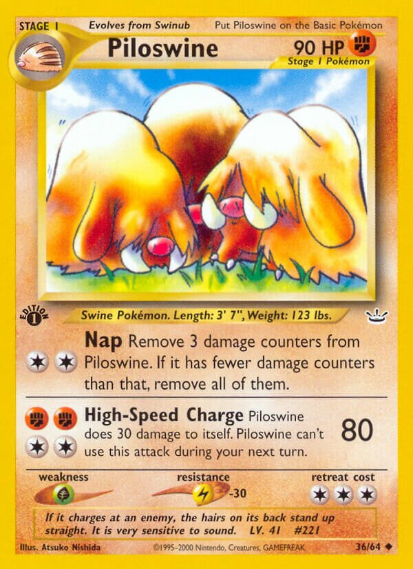 Piloswine 036/66 — Neo Revelation (English Pokémon TCG card)