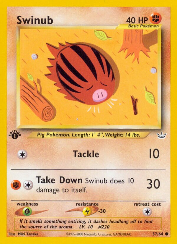 Swinub 057/66 — Neo Revelation (English Pokémon TCG card)