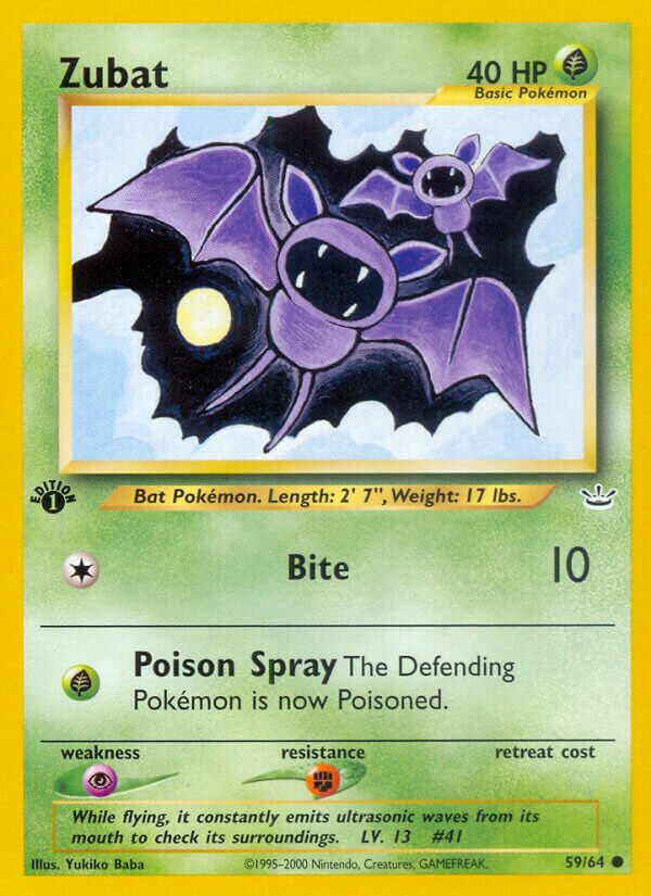 Zubat 059/66 — Neo Revelation (English Pokémon TCG card)