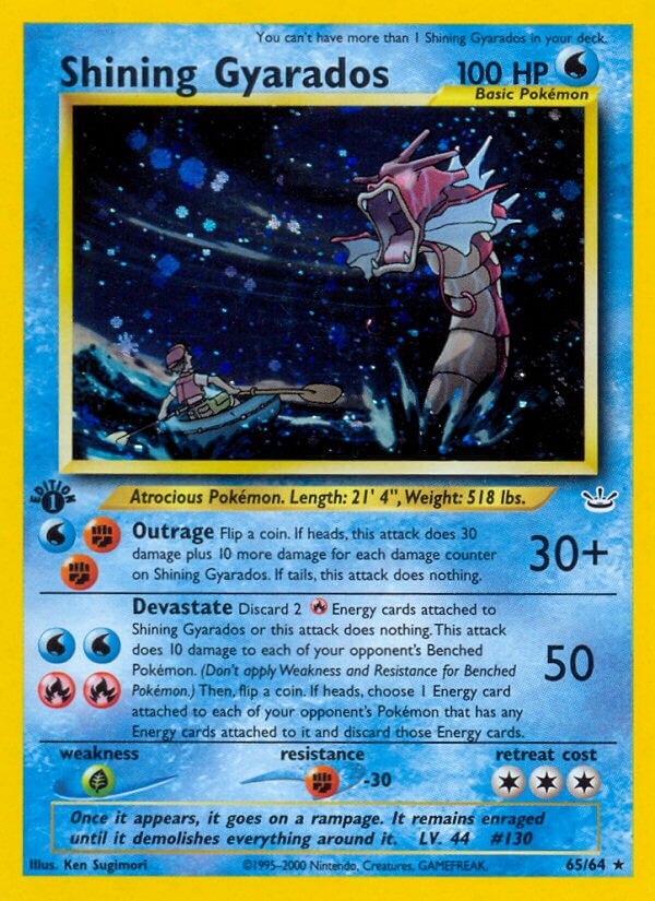 Shining Gyarados 065/66 — Neo Revelation (English Pokémon TCG card)