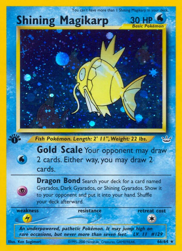 Shining Magikarp 066/66 — Neo Revelation (English Pokémon TCG card)