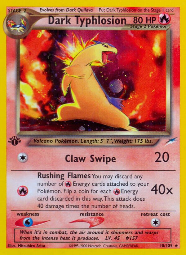 Dark Typhlosion 010/113 — Neo Destiny (English Pokémon TCG card)