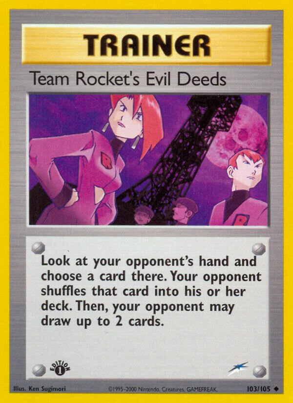Team Rocket's Evil Deeds 103/113 — Neo Destiny (English Pokémon TCG card)