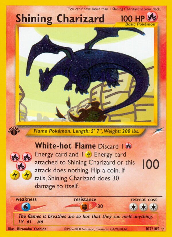 Shining Charizard 107/113 — Neo Destiny (English Pokémon TCG card)