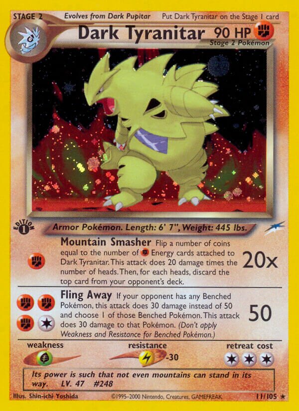 Dark Tyranitar 011/113 — Neo Destiny (English Pokémon TCG card)
