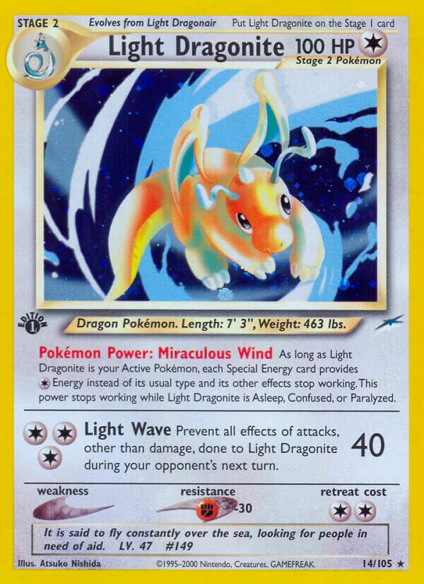 Light Dragonite 014/113 — Neo Destiny (English Pokémon TCG card)