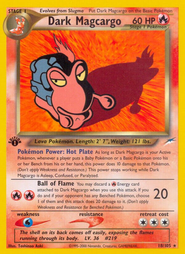 Dark Magcargo 018/113 — Neo Destiny (English Pokémon TCG card)