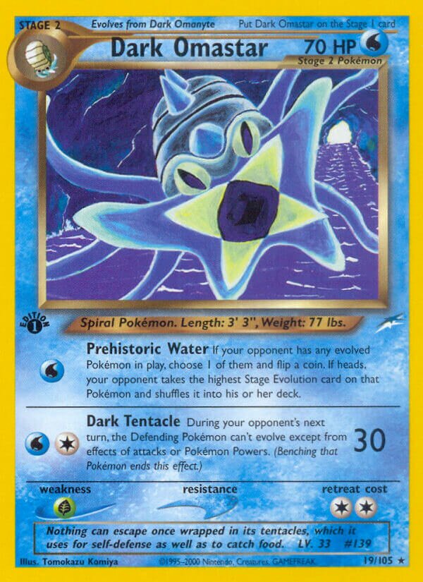 Dark Omastar 019/113 — Neo Destiny (English Pokémon TCG card)