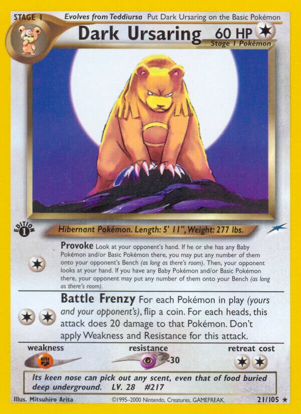 Dark Ursaring 021/113 — Neo Destiny (English Pokémon TCG card)