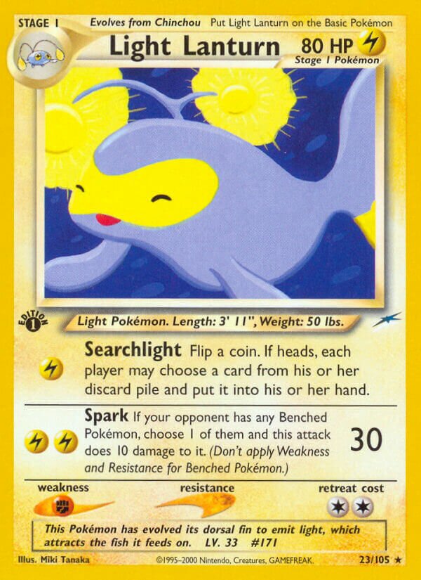 Light Lanturn 023/113 — Neo Destiny (English Pokémon TCG card)