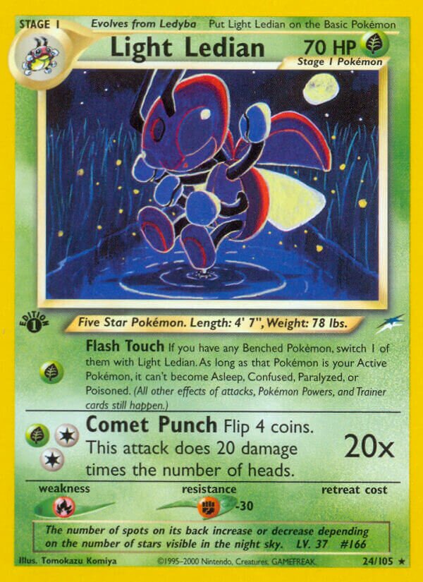 Light Ledian 024/113 — Neo Destiny (English Pokémon TCG card)