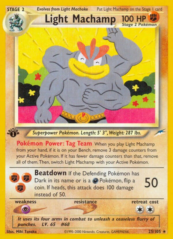 Light Machamp 025/113 — Neo Destiny (English Pokémon TCG card)