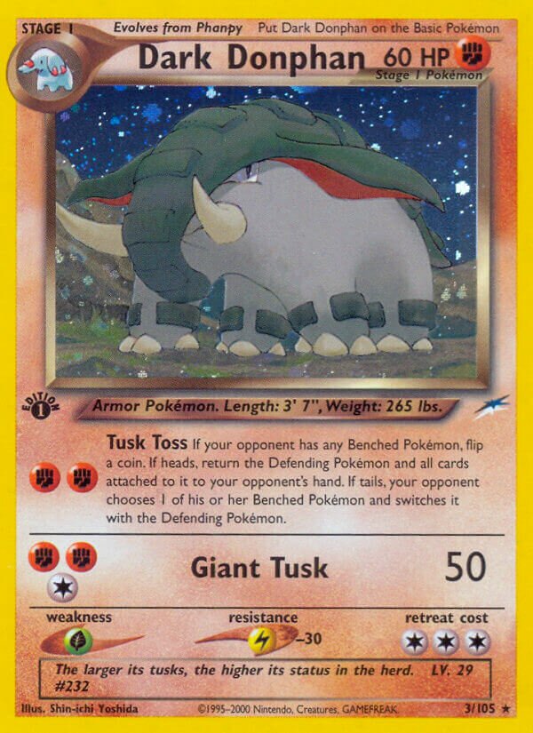 Dark Donphan 003/113 — Neo Destiny (English Pokémon TCG card)