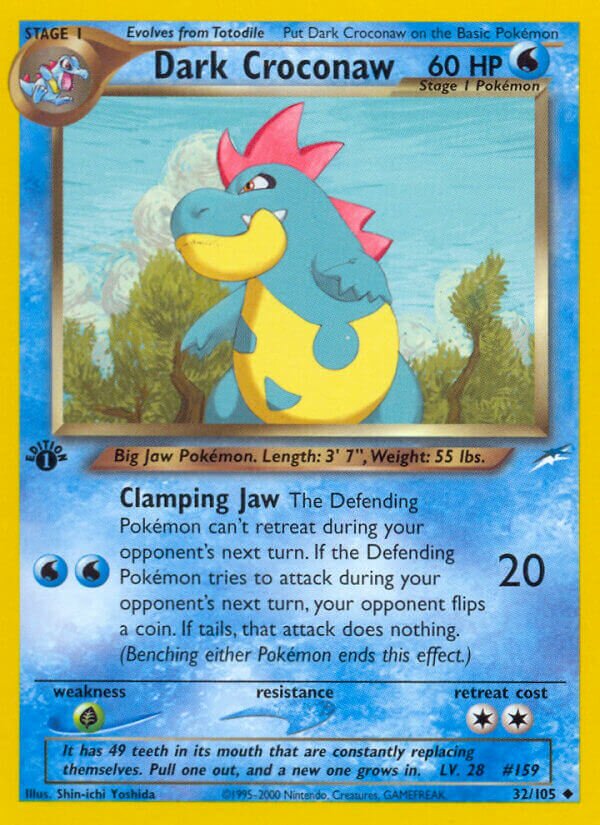 Dark Croconaw 032/113 — Neo Destiny (English Pokémon TCG card)