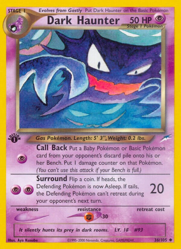 Dark Haunter 036/113 — Neo Destiny (English Pokémon TCG card)
