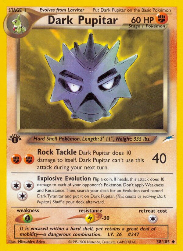 Dark Pupitar 038/113 — Neo Destiny (English Pokémon TCG card)