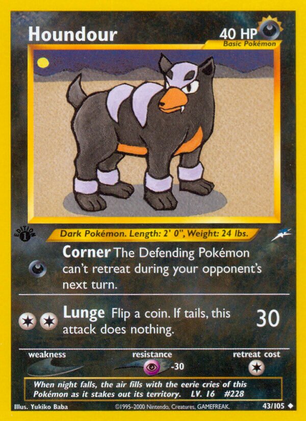 Houndour 043/113 — Neo Destiny (English Pokémon TCG card)