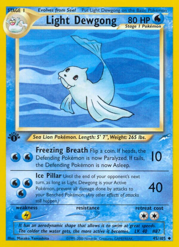 Light Dewgong 045/113 — Neo Destiny (English Pokémon TCG card)