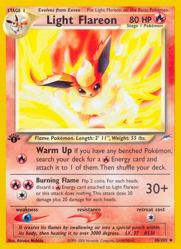 Light Flareon 046/113 — Neo Destiny (English Pokémon TCG card)