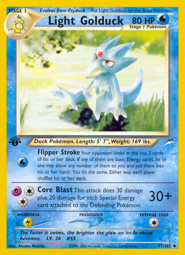 Light Golduck 047/113 — Neo Destiny (English Pokémon TCG card)