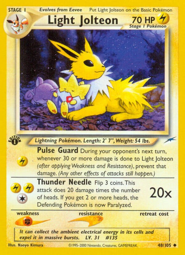 Light Jolteon 048/113 — Neo Destiny (English Pokémon TCG card)