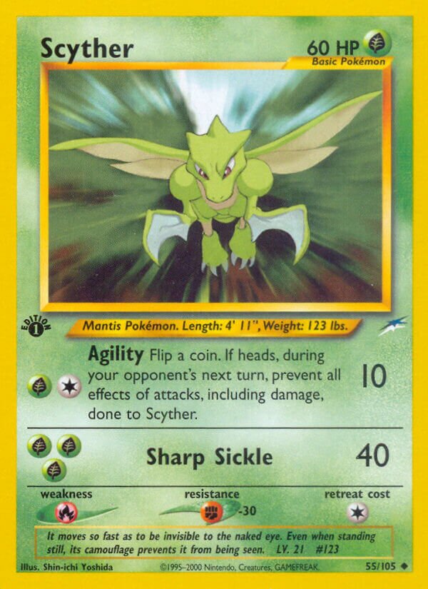 Scyther 055/113 — Neo Destiny (English Pokémon TCG card)