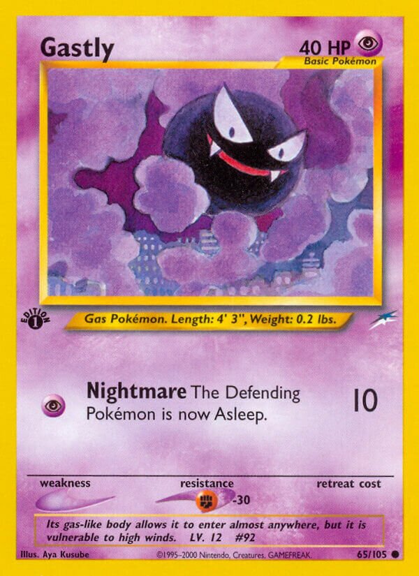 Gastly 065/113 — Neo Destiny (English Pokémon TCG card)
