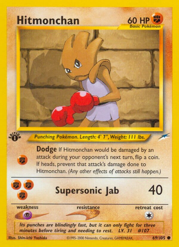 Hitmonchan 069/113 — Neo Destiny (English Pokémon TCG card)