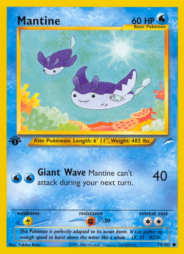Mantine 074/113 — Neo Destiny (English Pokémon TCG card)
