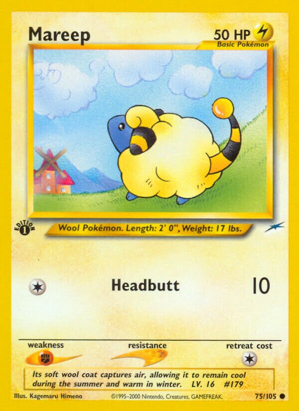 Mareep 075/113 — Neo Destiny (English Pokémon TCG card)